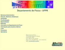 Tablet Screenshot of fisica.ufpr.br