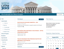 Tablet Screenshot of pgclinicacirurgica.ufpr.br
