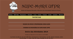 Desktop Screenshot of nupemarx.ufpr.br