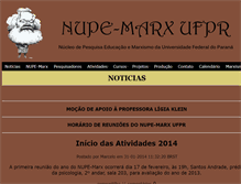Tablet Screenshot of nupemarx.ufpr.br