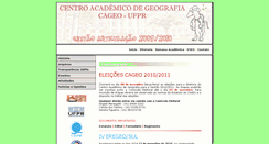 Desktop Screenshot of cageo.ufpr.br