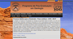 Desktop Screenshot of posgeol.ufpr.br