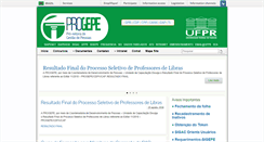 Desktop Screenshot of progepe.ufpr.br
