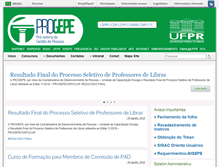 Tablet Screenshot of progepe.ufpr.br