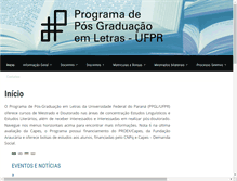 Tablet Screenshot of pgletras.ufpr.br