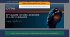 Desktop Screenshot of filosofiaeducacao.ufpr.br