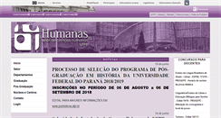 Desktop Screenshot of humanas.ufpr.br