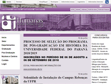 Tablet Screenshot of humanas.ufpr.br
